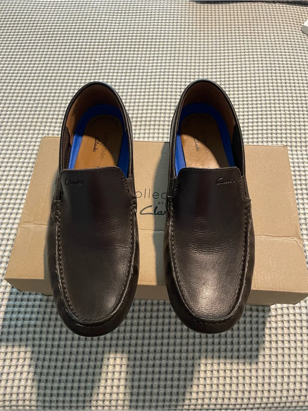 Clarks Markman Plain Men's Dark Brown Leather Slip-On Loafers